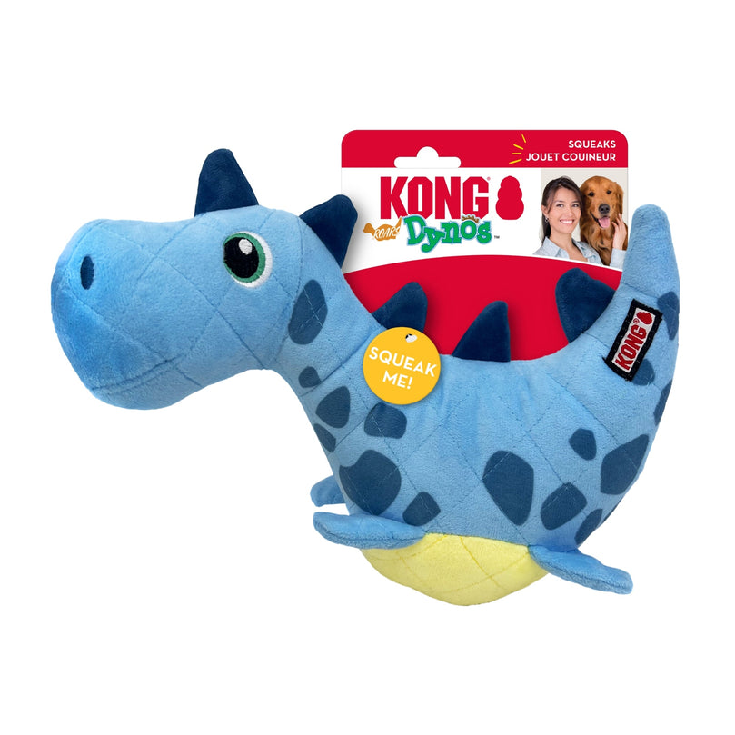 KONG Dynos Roars Dog Toy Blue, 1ea/MD/LG for your Pet Dog with Pet Store X.