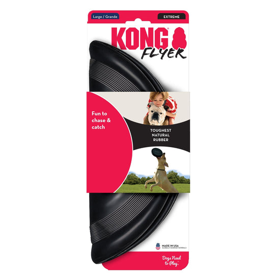 KONG Extreme Flyer Dog Toy Black 1ea/LG for your Pet Dog with Pet Store X.