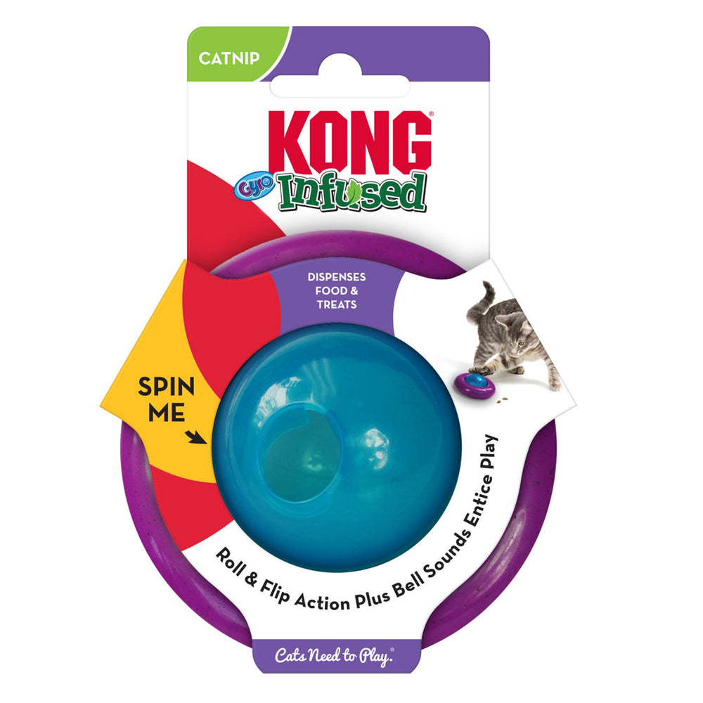 KONG Infused Gyro Cat Toy Treat Dispenser Purple One Size (2 pack) - Pet Store X