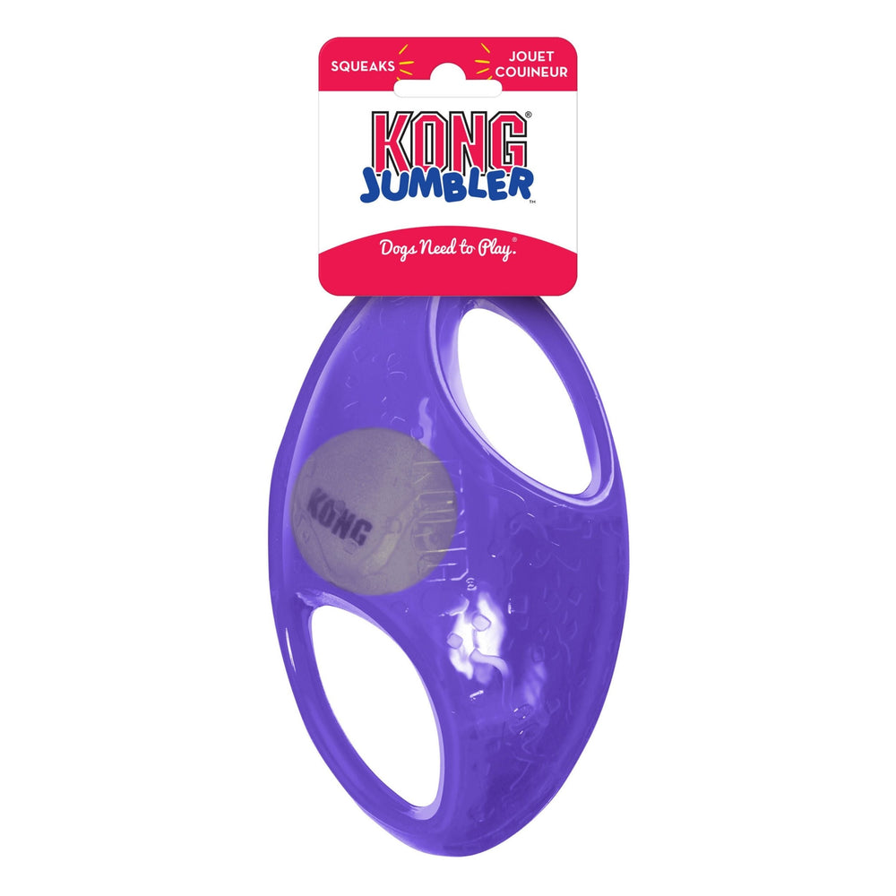 KONG Jumbler Dog Toy Football Assorted 1ea/MD/LG - Pet Store X