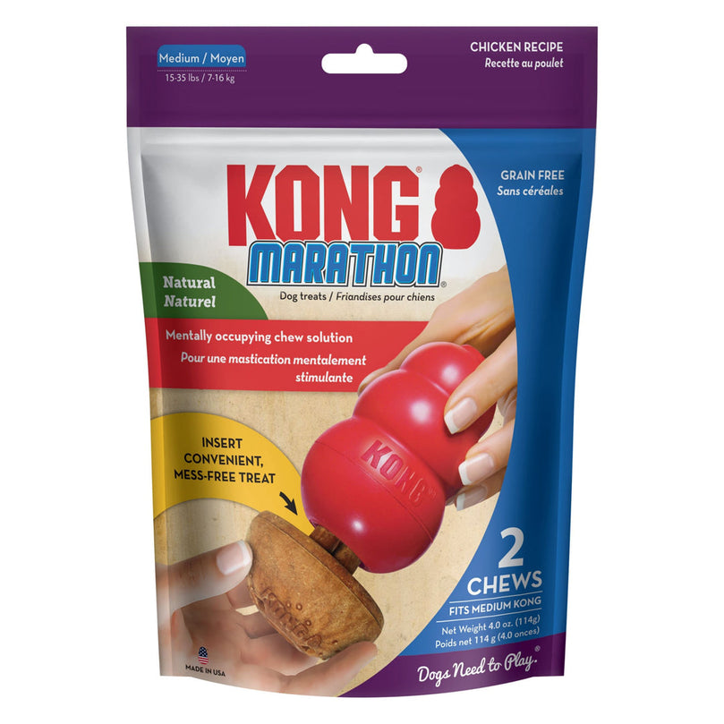 KONG Marathon Dog Treats Chicken 2 pk, MD for your Pet Dog with Pet Store X!