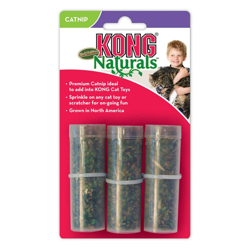 KONG Naturals Premium Catnip Refillable Tubes 1ea/9 g, 3 pk - Pet Store X