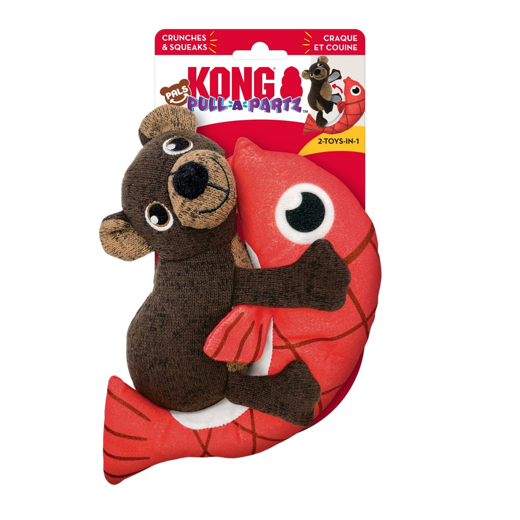 KONG Pull-A-Partz Pals Dog Toy Bear, MD (2 pack) for your Pet Dog with Pet Store X.