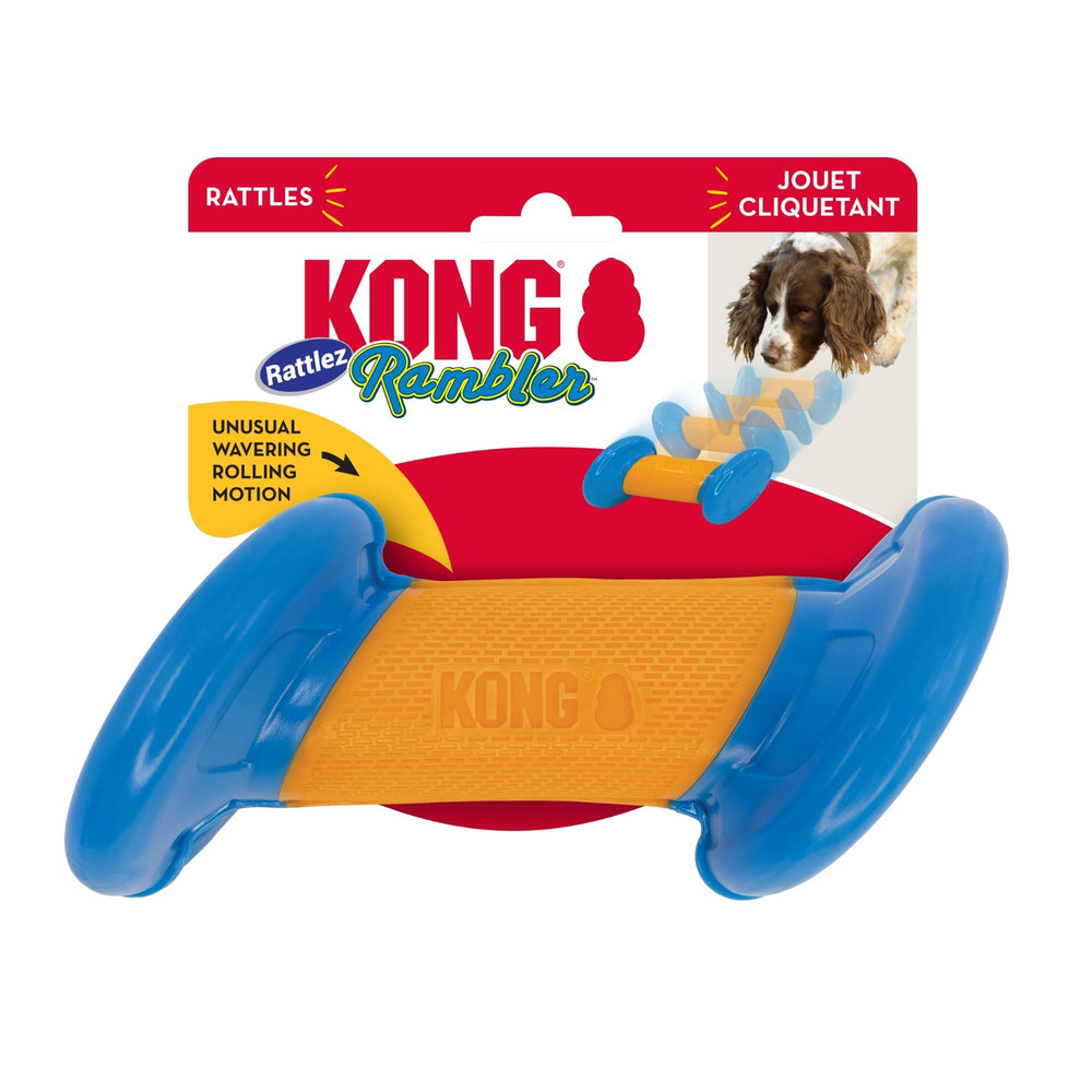 KONG Rambler Rattlez Dog Toy Dumbbell, LG (2 pack) - Pet Store X