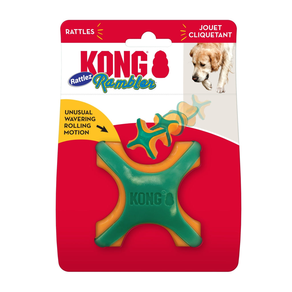 KONG Rambler Rattlez Dog Toy X-Ball, LG (2 pack) for your Pet Dog with Pet Store X.