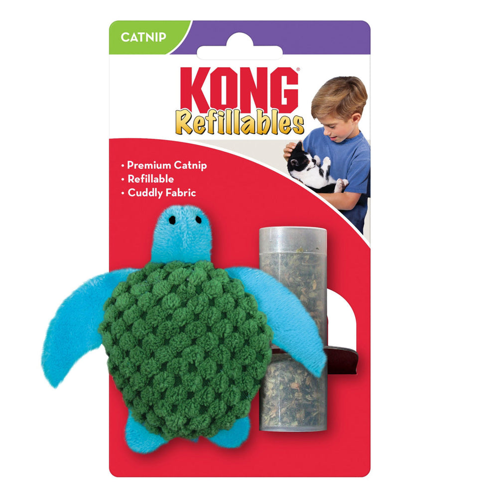 KONG Refillables Catnip Turtle Cat Toy Green 1ea/One Size - Pet Store X