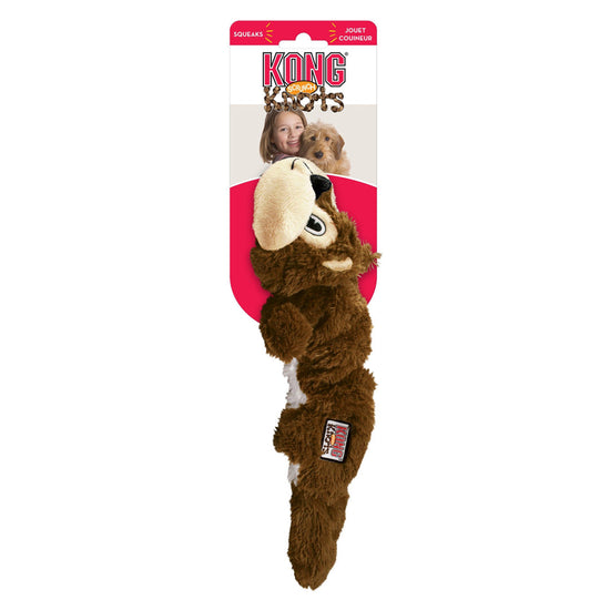 KONG Scrunch Knots Squirrel Dog Toy Brown 1ea/SM/MD - Pet Store X