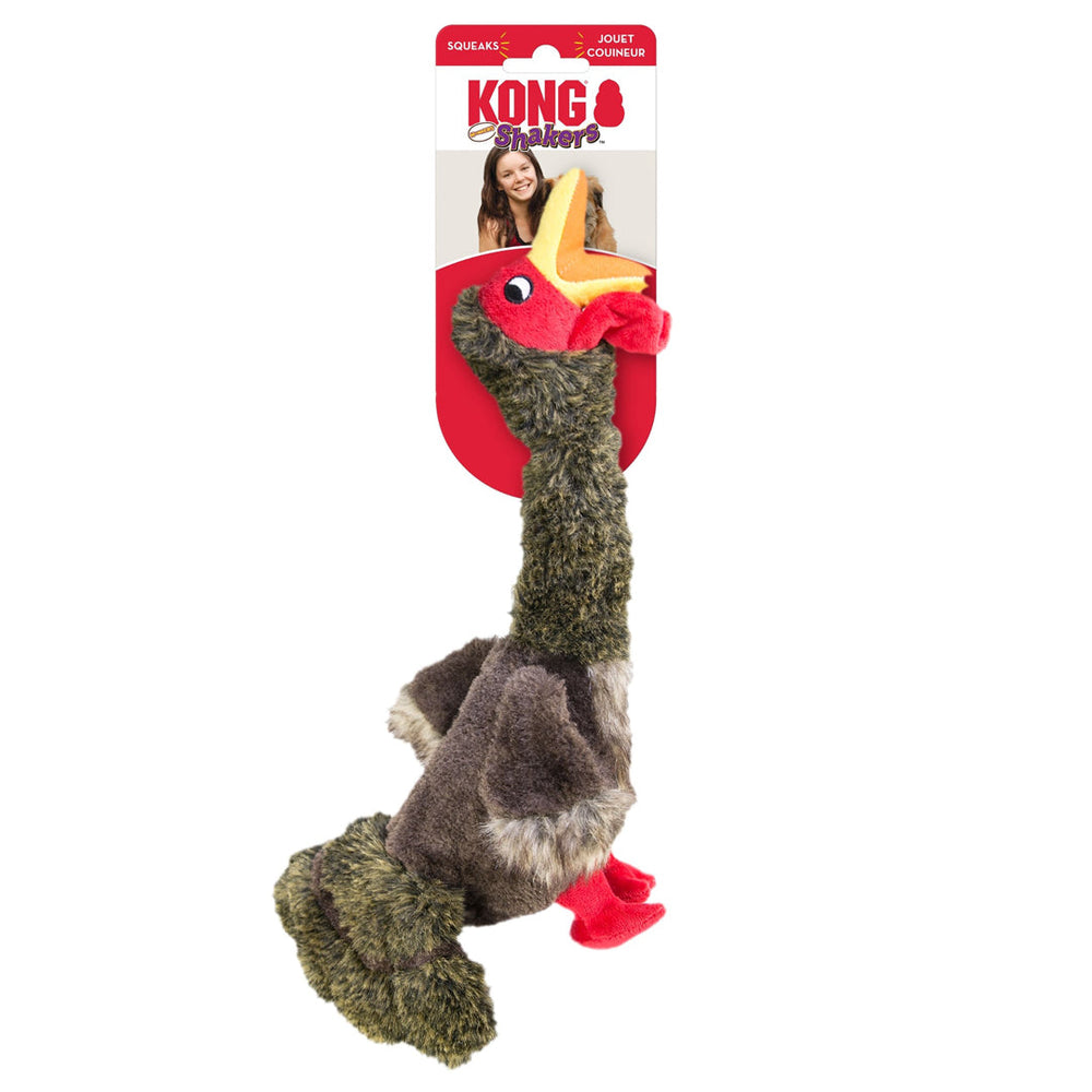 KONG Shakers Honkers Turkey Dog Toy Multi-Color 1ea/LG for your Pet Dog with Pet Store X.