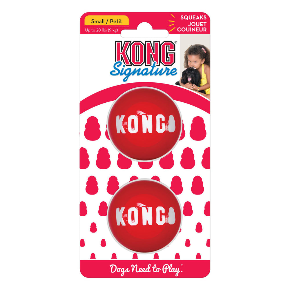 KONG Signature Ball Dog Toy Red 1ea/2 pk, SM - Pet Store X