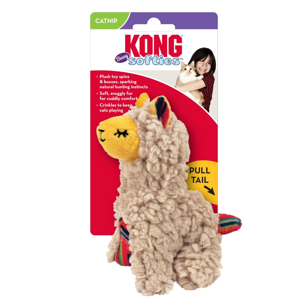 KONG Softies Buzzy Llama Catnip Toy Beige 1ea/One Size - Pet Store X