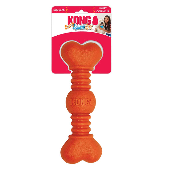 KONG SqueakStix Wigglerz Dog Toy Orange LG (2 pack) - Pet Store X