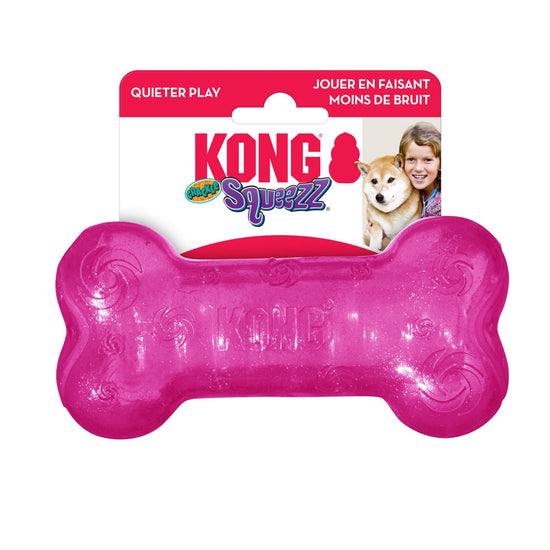 KONG Squeezz Crackle Bone Dog Toy Assorted 1ea/MD - Pet Store X