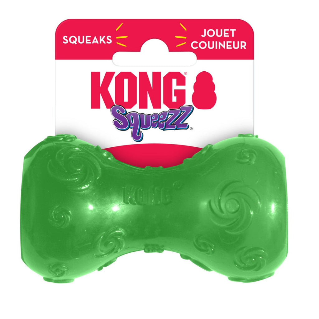 KONG Squeezz Dumbbell Dog Toy Assorted 1ea/SM - Pet Store X