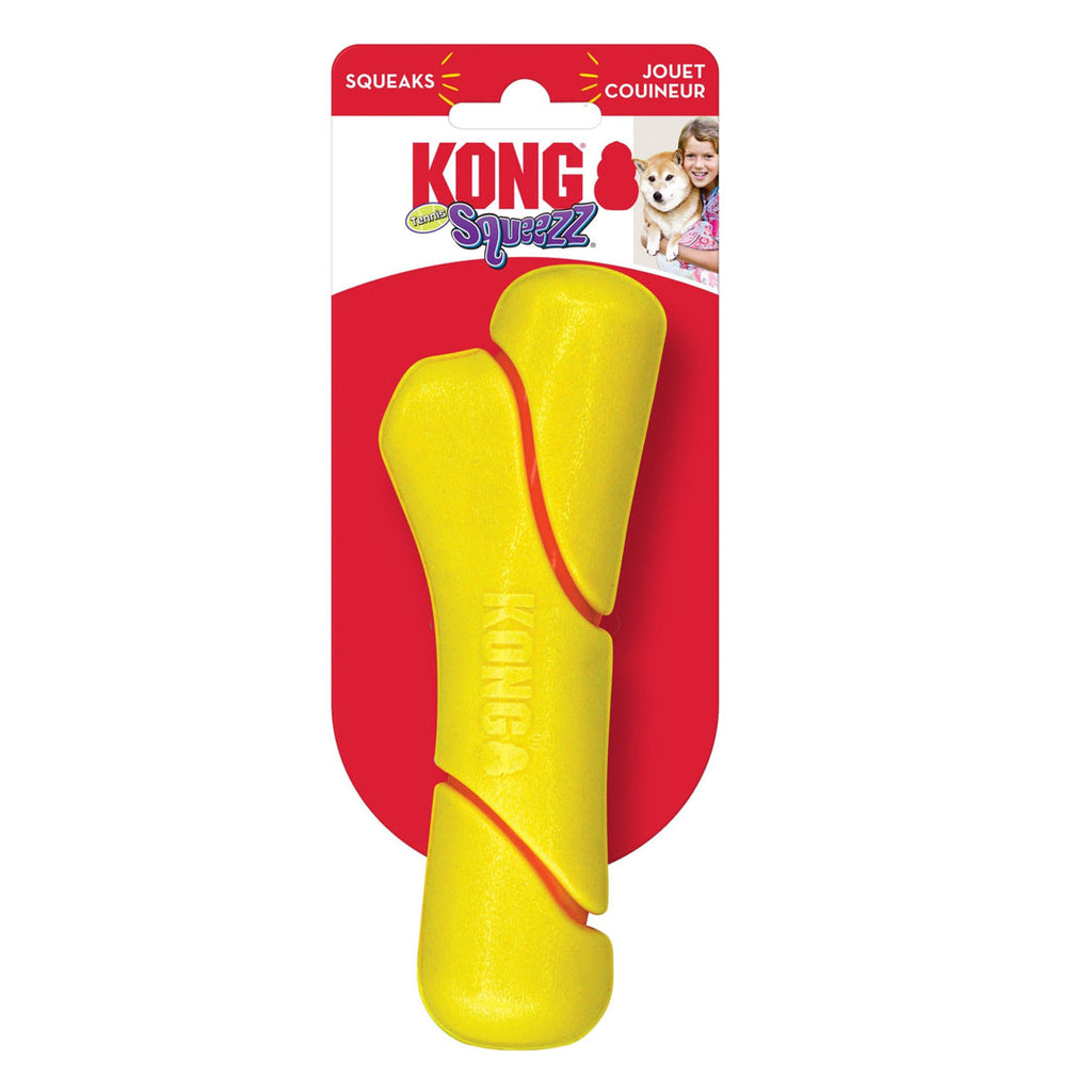 KONG Squeezz Tennis Stick Dog Toy Yellow 1ea/MD - Pet Store X