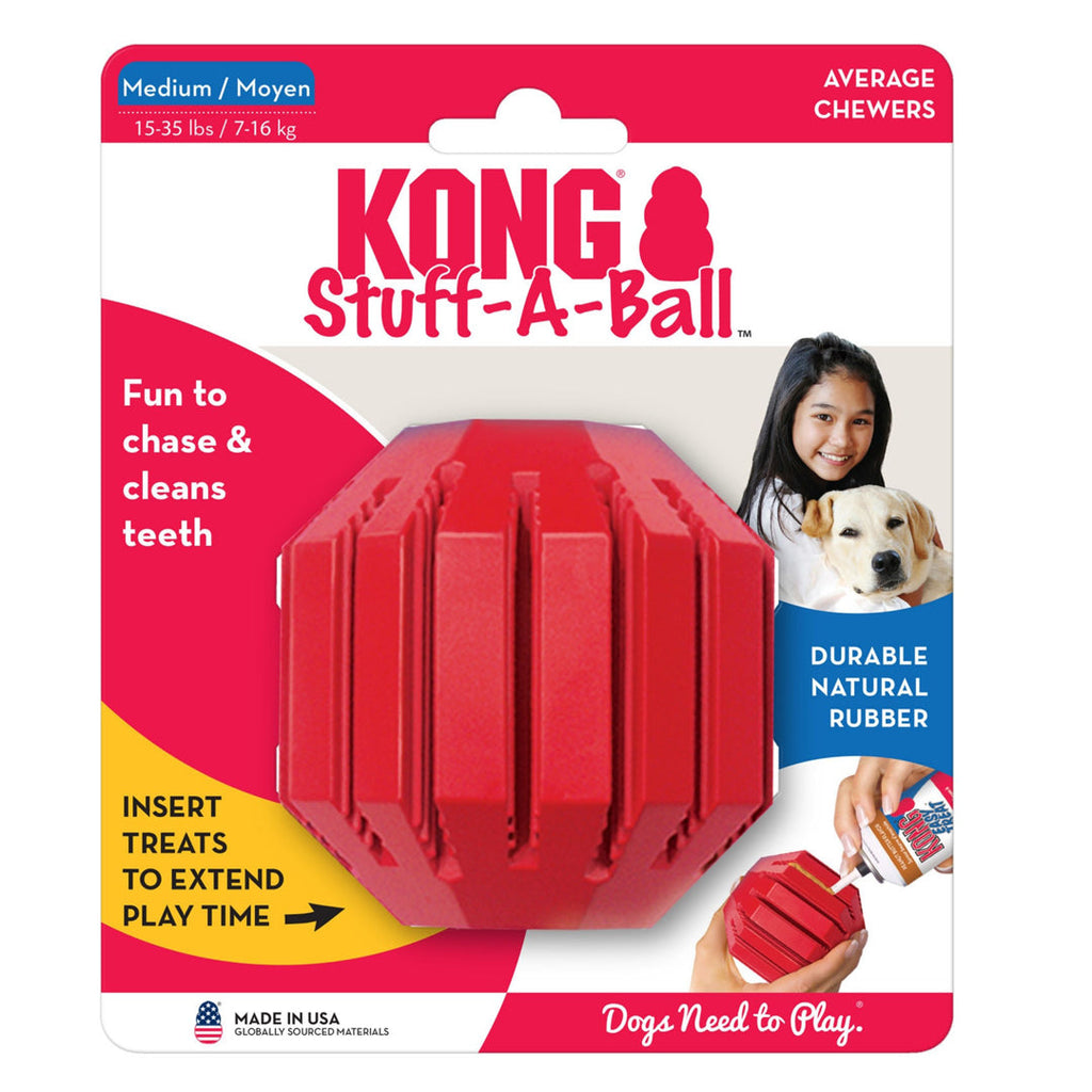 KONG Stuff-A-Ball Dog Toy Red 1ea/MD - Pet Store X