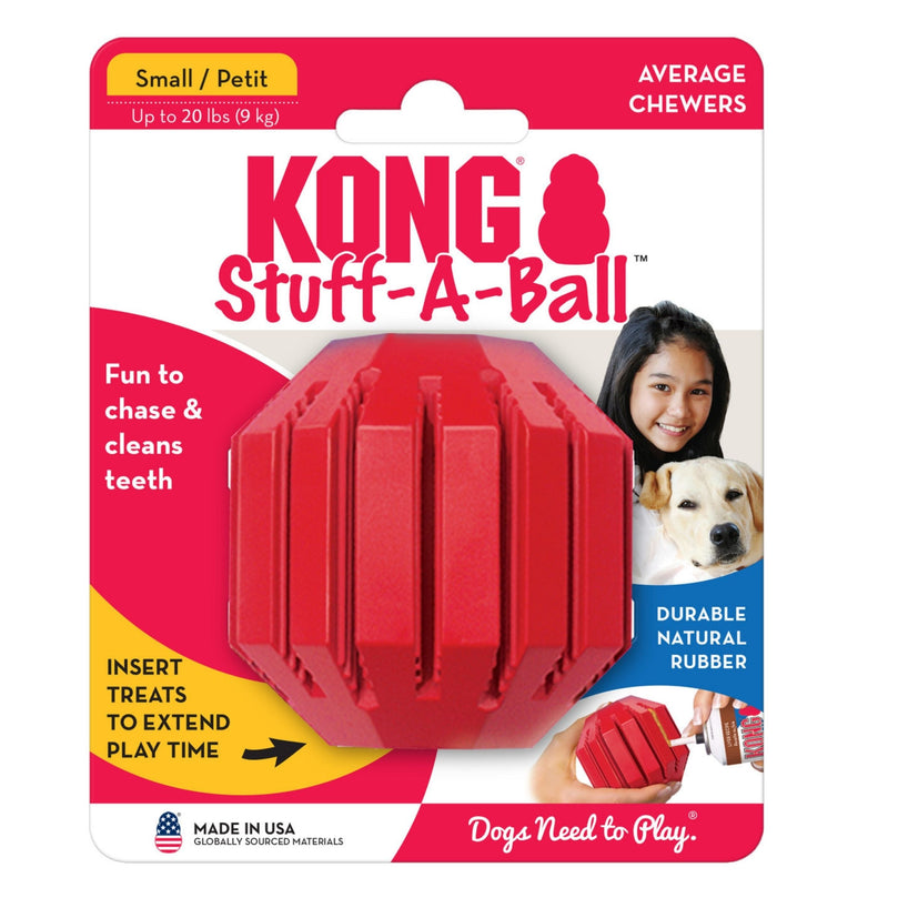 KONG Stuff-A-Ball Dog Toy Red 1ea/SM, 25 in for your Pet Dog with Pet Store X.