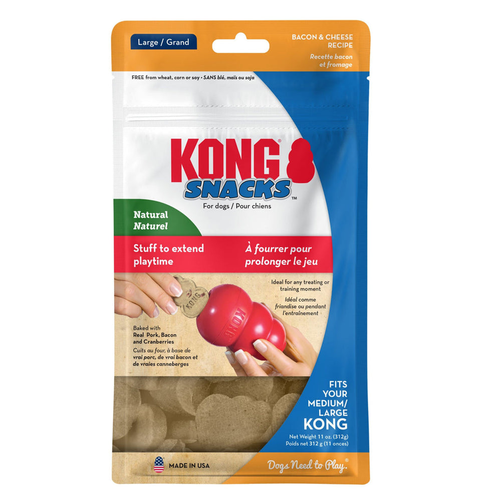 KONG Stuff'N Snacks Dog Treats Bacon & Cheese 1ea/LG, 12 oz - Pet Store X