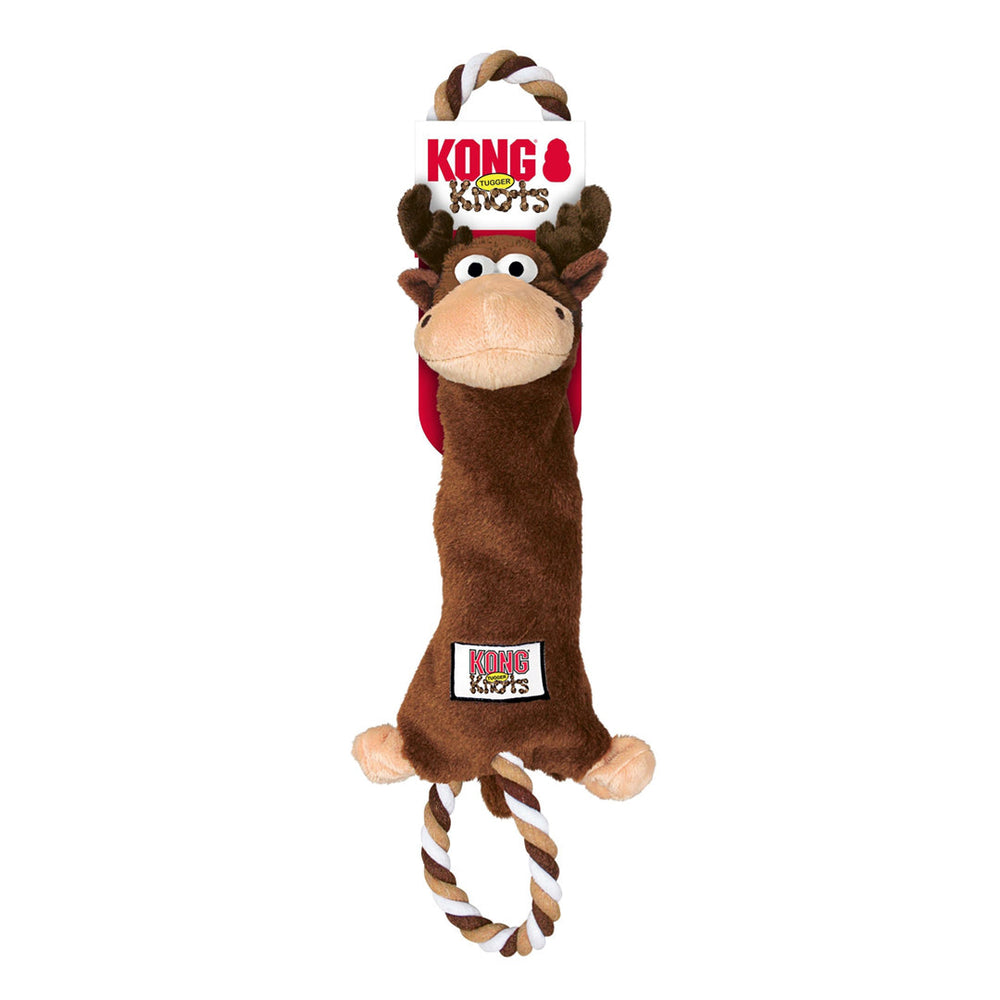 KONG Tugger Knots Moose Dog Toy Brown 1ea/MD/LG - Pet Store X