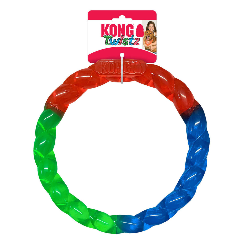 KONG Twistz Ring Dog Toy Multi-Color 1ea/SM for your Pet Dog with Pet Store X.