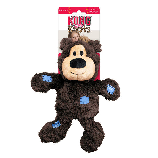 KONG Wild Knots Bear Dog Toy Assorted 1ea/MD/LG for your Pet Dog with Pet Store X.