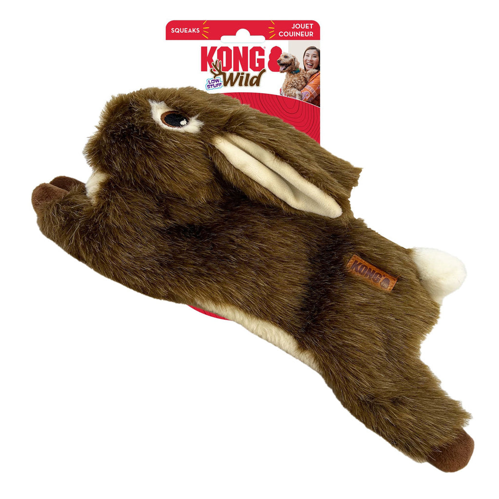 KONG Wild Low Stuff Creatures Dog Toy Rabbit 1ea/MD - Pet Store X