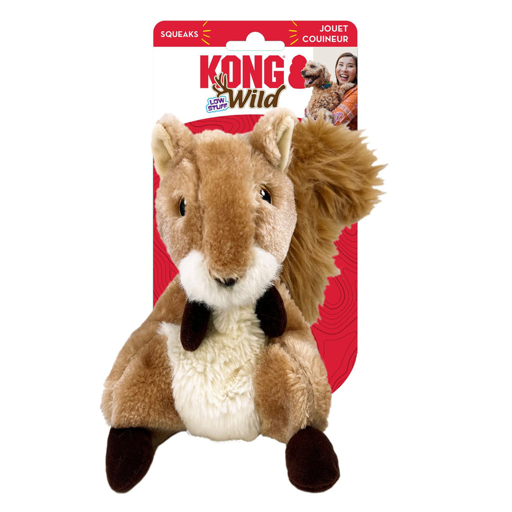 KONG Wild Low Stuff Creatures Dog Toy Squirrel 1ea/MD for your Pet Dog with Pet Store X.