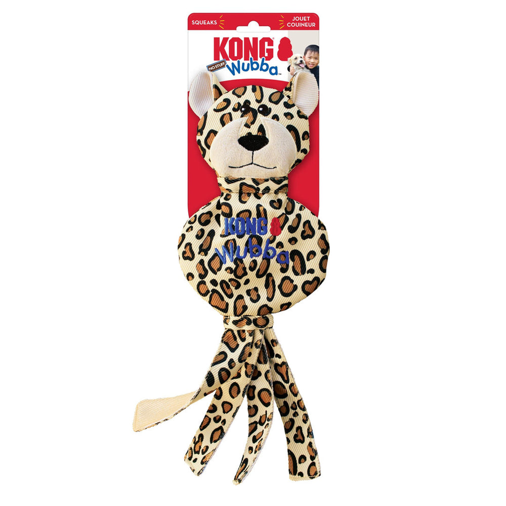 KONG Wubba No Stuff Dog Toy Cheetah 1ea/LG - Pet Store X