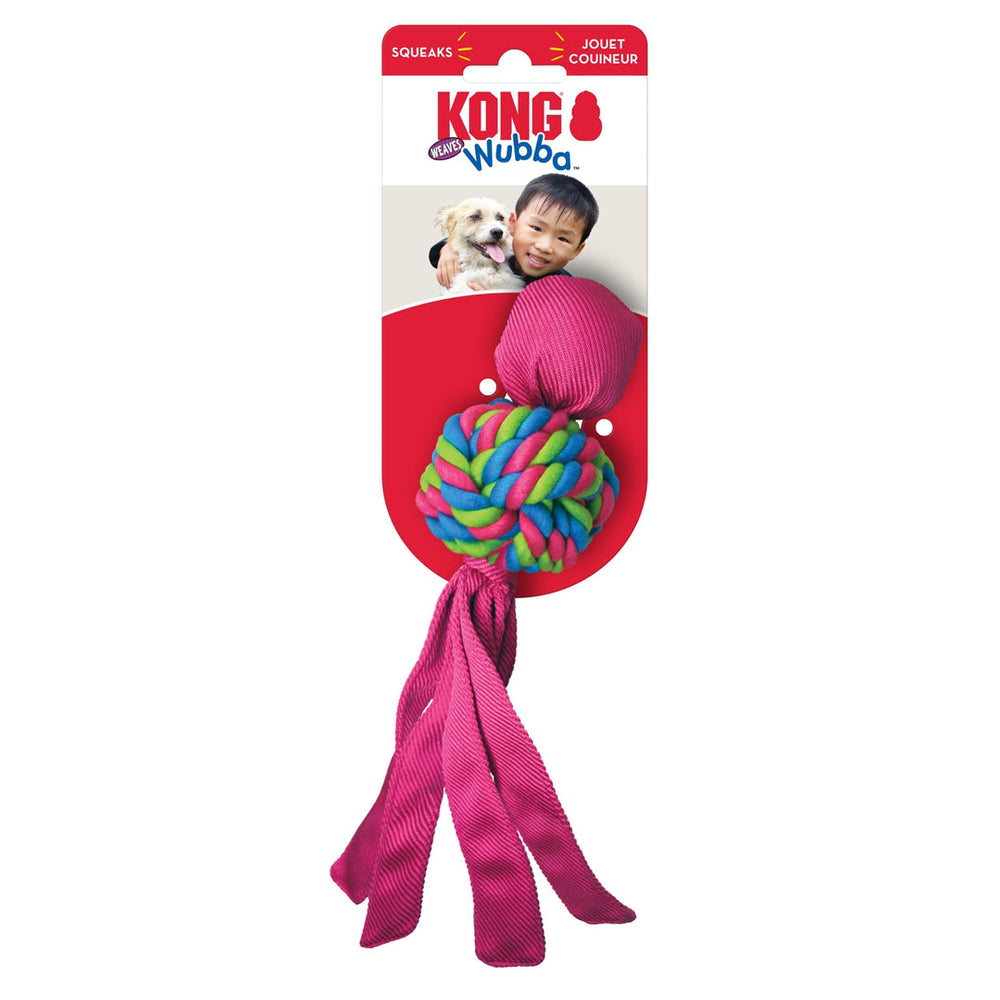 KONG Wubba Weave Twist-Knot Dog Toy Assorted 1ea/SM - Pet Store X