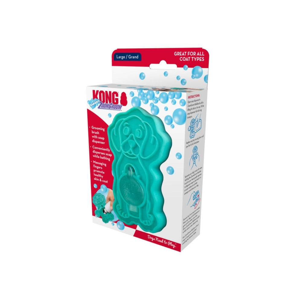 KONG ZoomGroom Bubbles Rubber Dog Grooming Brush 1ea/LG - Pet Store X