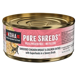 Koha Cat Grain Free Shredded Chicken Salmon 55Oz(Case of 12) for your Pet Cat with Pet Store X!