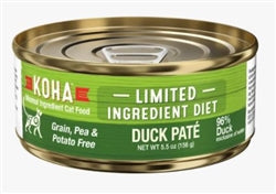 Koha Cat Limited Ingredient Pat Grain Free Duck 5.5oz. (Case of 24) - Pet Store X