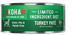 Koha Cat Limited Ingredient Pat Grain Free Turkey 3oz(Case of 24) for your Pet Cat with Pet Store X!