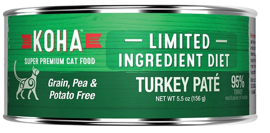 Koha Cat Limited Ingredient Pt Grain Free Turkey 55oz(Case of 24) for your Pet Cat with Pet Store X!