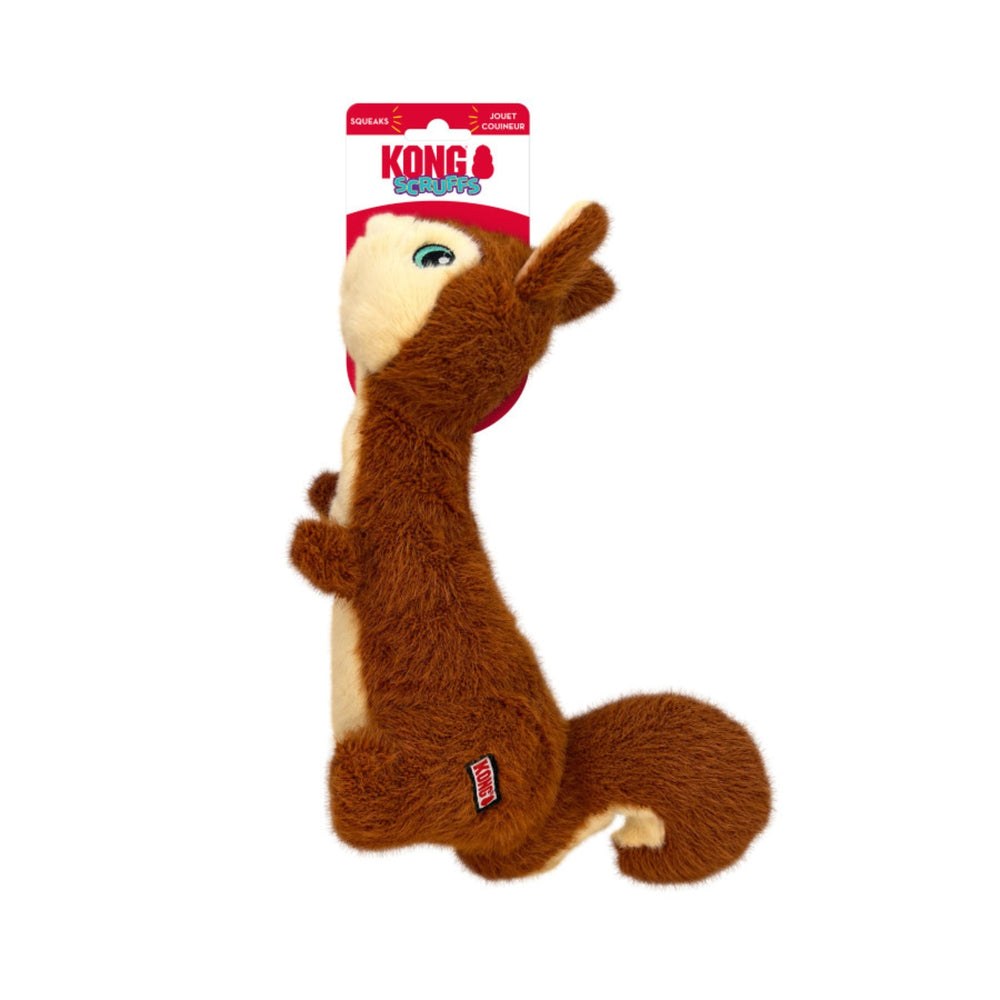 Kong Scruffs Dog Toy Squirrel, 1ea/Medium/Large - Pet Store X