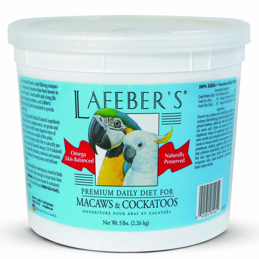 Lafeber Company Premium Daily Pellets for Macaws and Cockatoos 1ea/5 lb for your Pet Bird with Pet Store X!