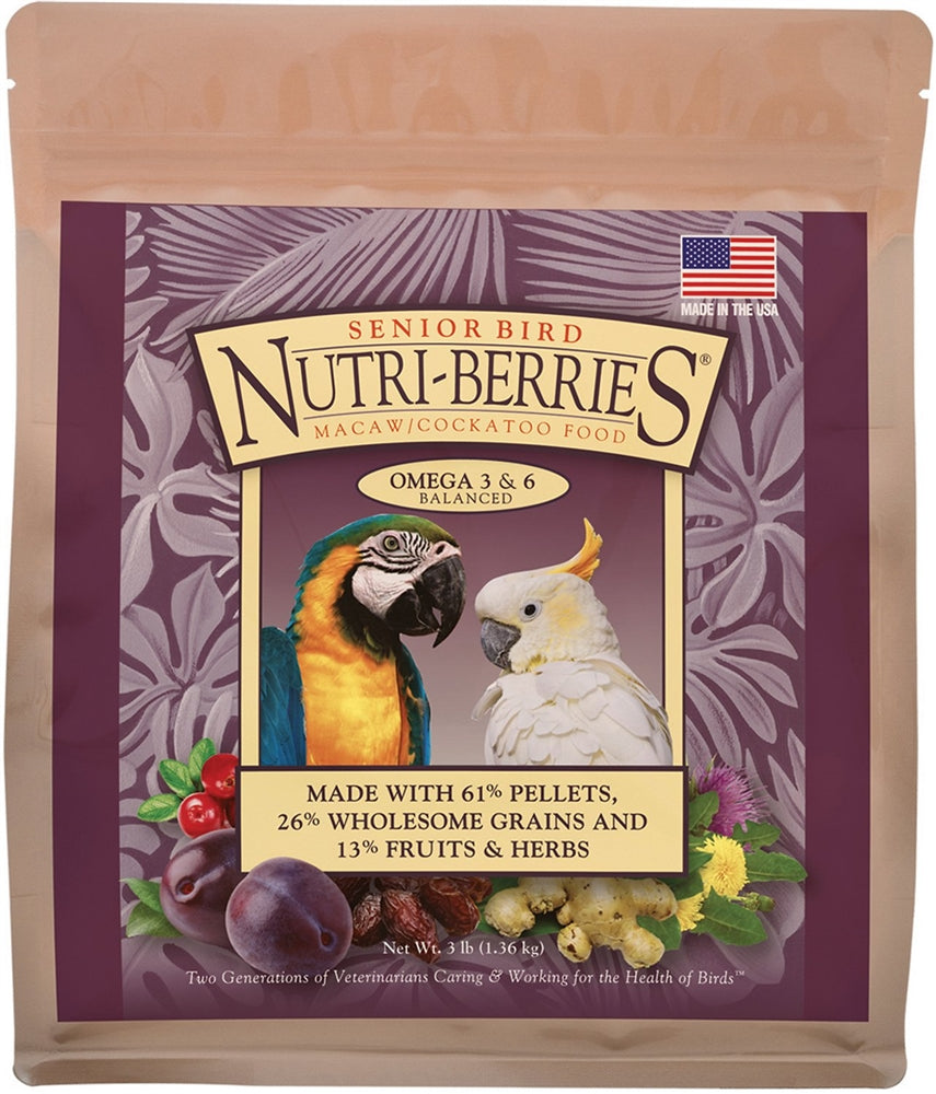 Lafeber Company Senior Bird Nutri-Berries Macaw & Cockatoo Food 1ea/10 oz - Pet Store X