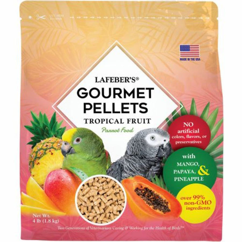 Lafeber Company Tropical Fruit Gourmet Pellets Parrot Bird Food 1ea/4 lb for your Pet Bird with Pet Store X!