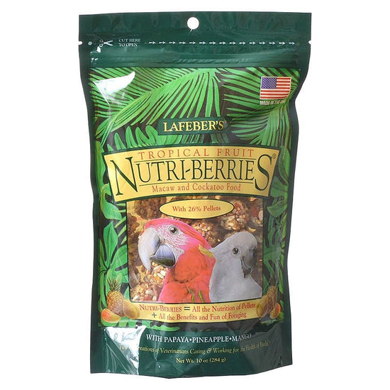 Lafeber Company Tropical Fruit Nutri-Berries Macaws & Cockatoos Food 1ea/3 lb for your Pet Bird with Pet Store X!