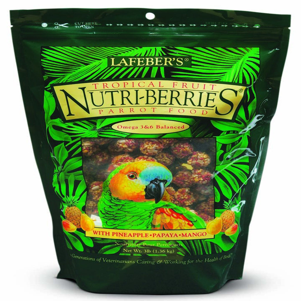 Lafeber Company Tropical Fruit Nutri-Berries Parrot Food 1ea/3 lb for your Pet Bird with Pet Store X!