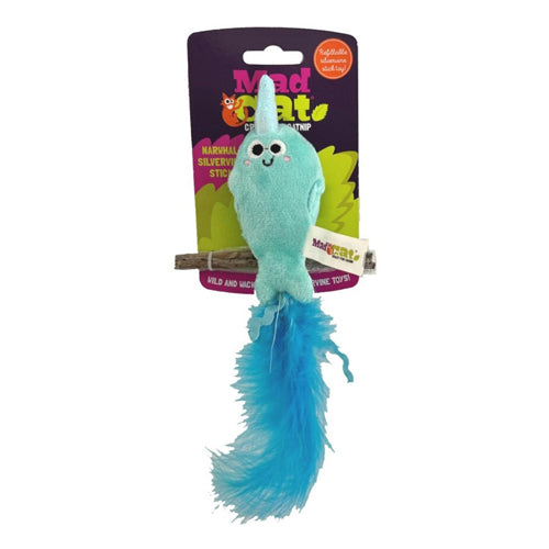 Mad Cat Narwhal with Silvervine Cat Toy 1ea/SM - Pet Store X