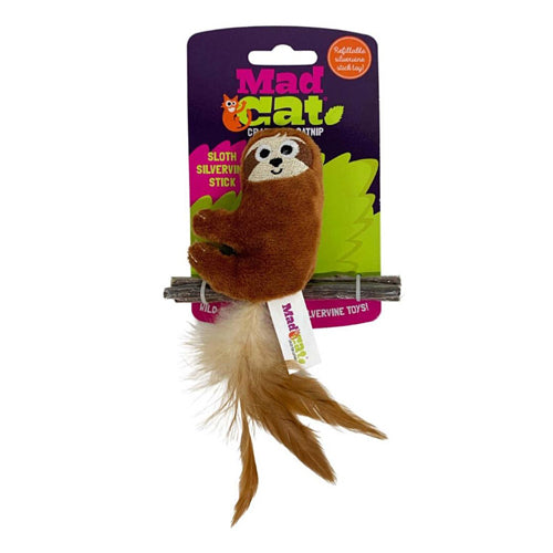 Mad Cat Sloth with Silvervine Cat Toy 1ea/SM - Pet Store X