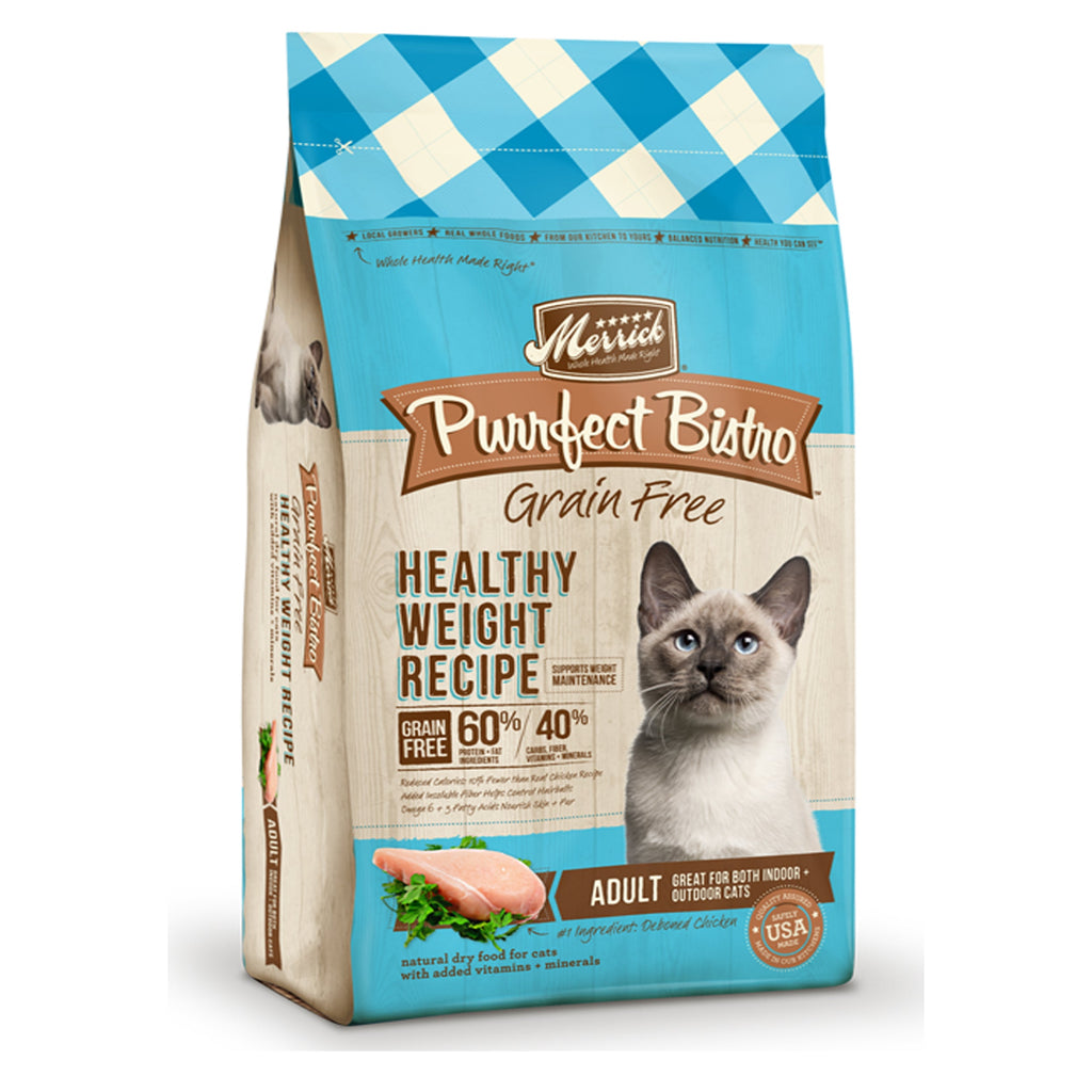 Merrick Purrfect Bistro Grain Free Healthy Weight Recipe 4Lb for your Pet Cat with Pet Store X!