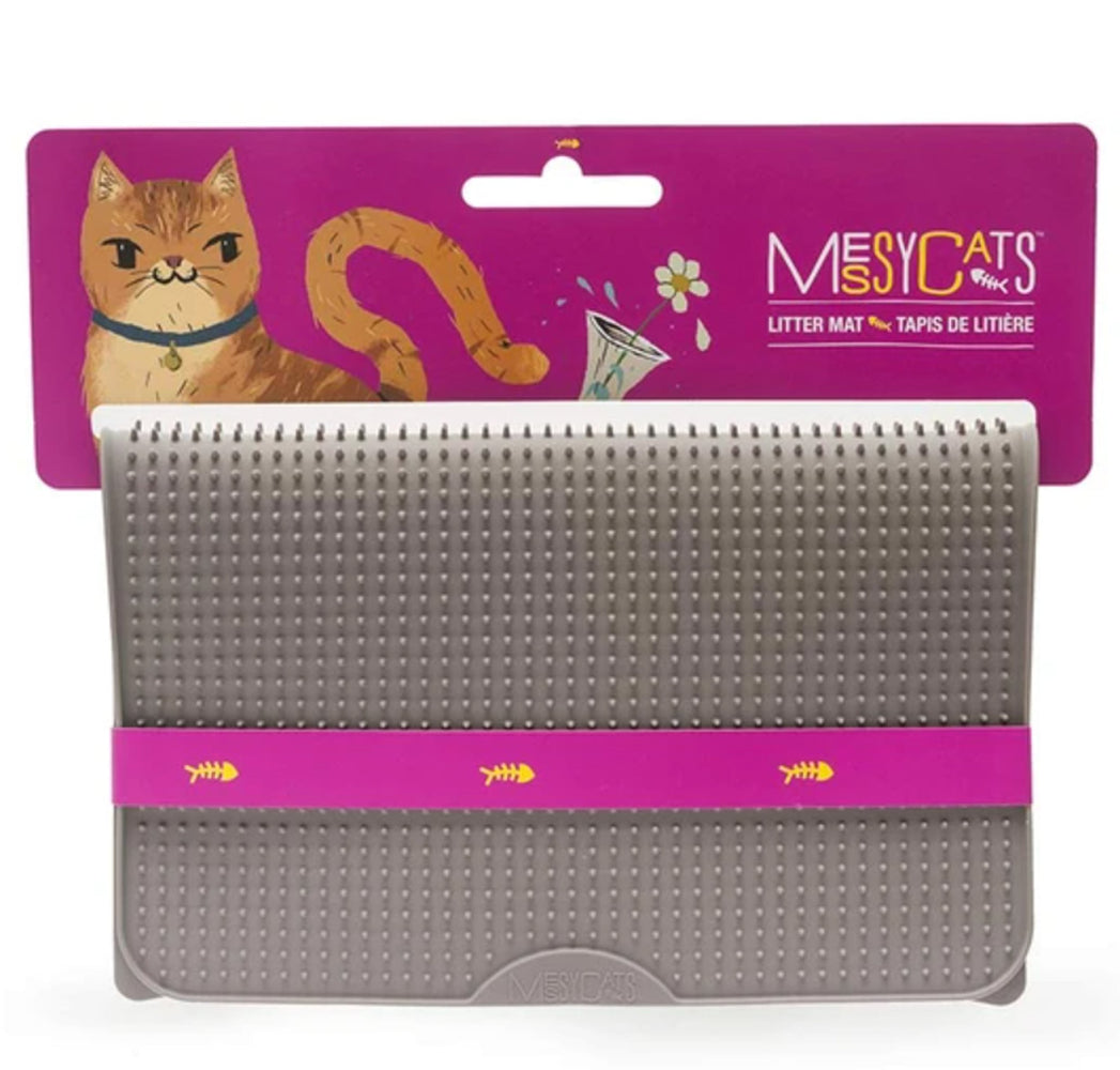 Messy Mutts Cat Litter Mat Grey - Pet Store X