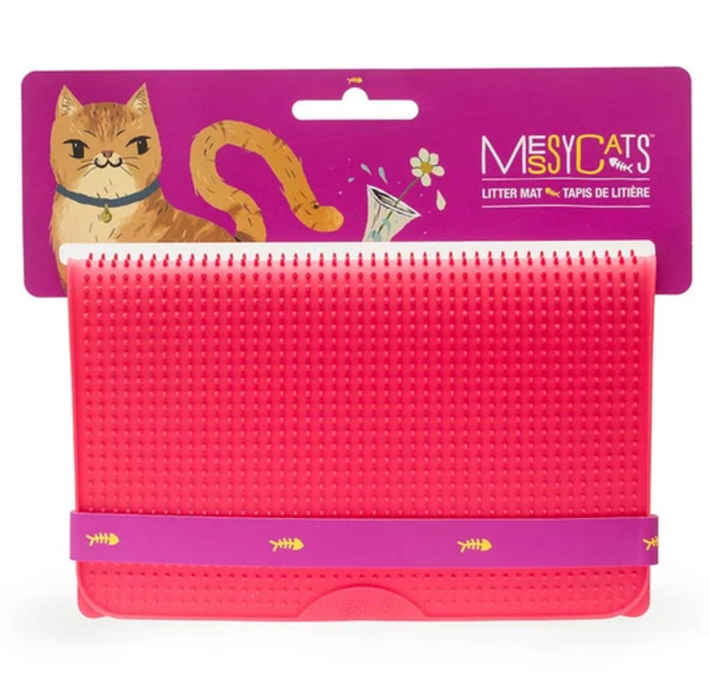 Messy Mutts Cat Litter Mat Red - Pet Store X