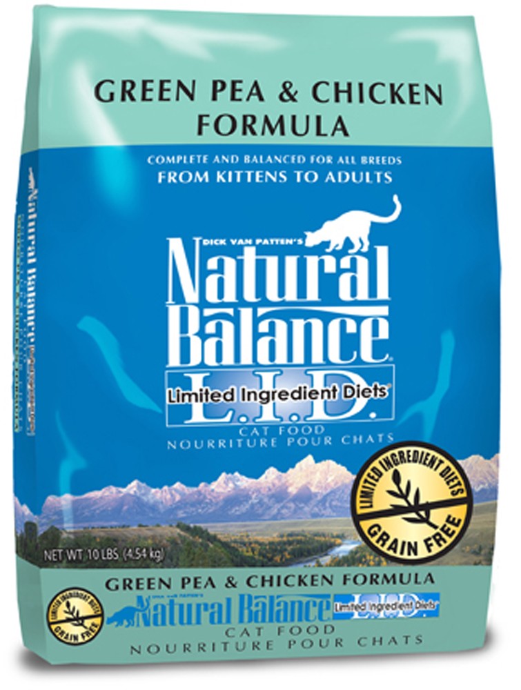 Natural Balance Pet Foods LID Dry Cat Food Green Pea & Chicken 1ea/10 lb for your Pet Cat with Pet Store X!