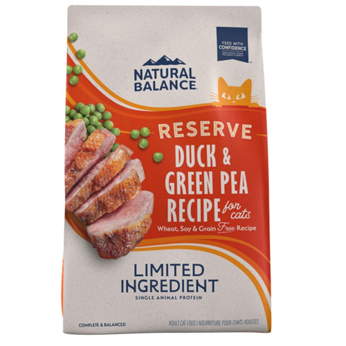 Natural Balance Pet Foods LID Reserve Dry Cat Food Green Pea & Duck 1ea/4 lb for your Pet Cat with Pet Store X!