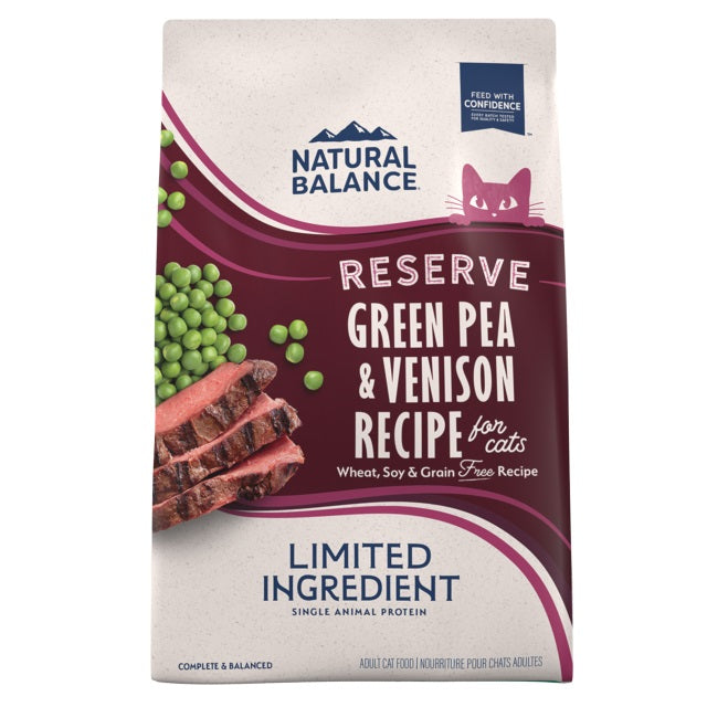 Natural Balance Pet Foods LID Reserve Dry Cat Food Green Pea & Venison 1ea/4 lb for your Pet Cat with Pet Store X!