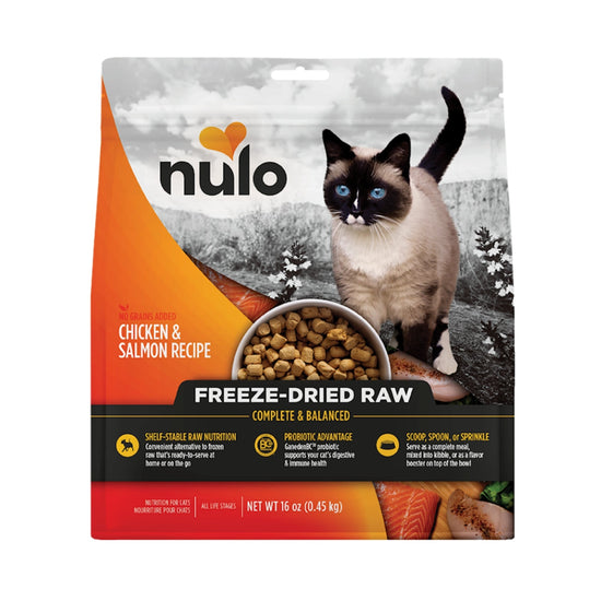 Nulo Cat Freeze-Dried Raw Grain Free Chicken & Salmon 16oz for your Pet Cat with Pet Store X!