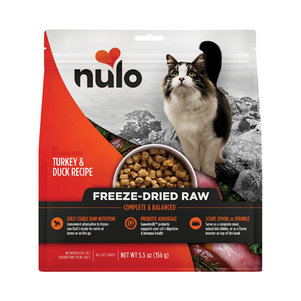 Nulo Cat Freeze-Dried Raw Grain Free Turkey & Duck 5.5oz. - Pet Store X