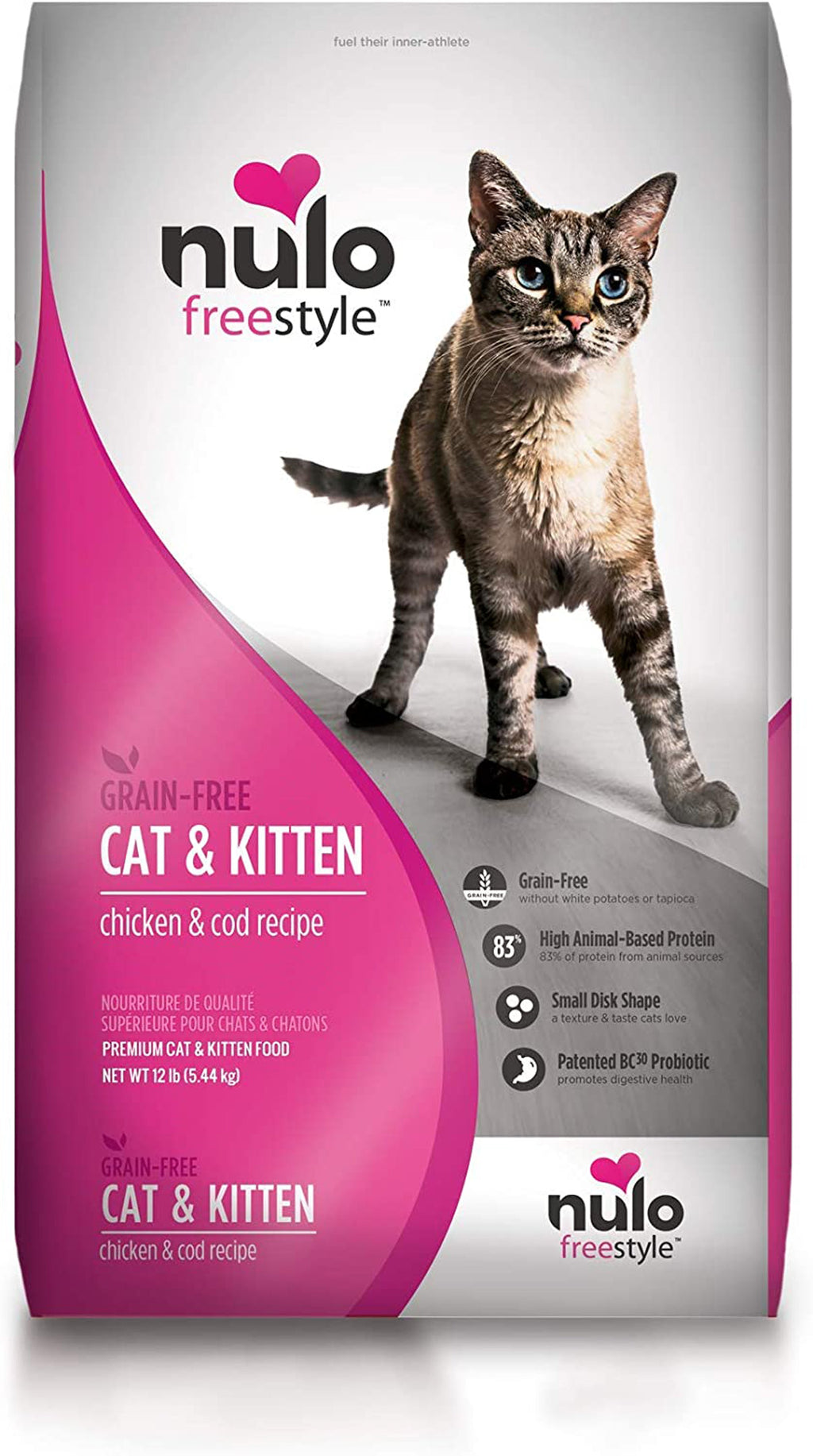 Nulo Freestyle Grain-Free Dry Cat & Kitten Food Chicken & Cod 1ea/2 lb for your Pet Cat with Pet Store X!